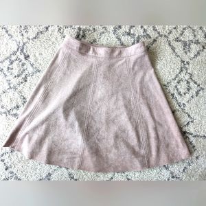 Suede mini skirt
